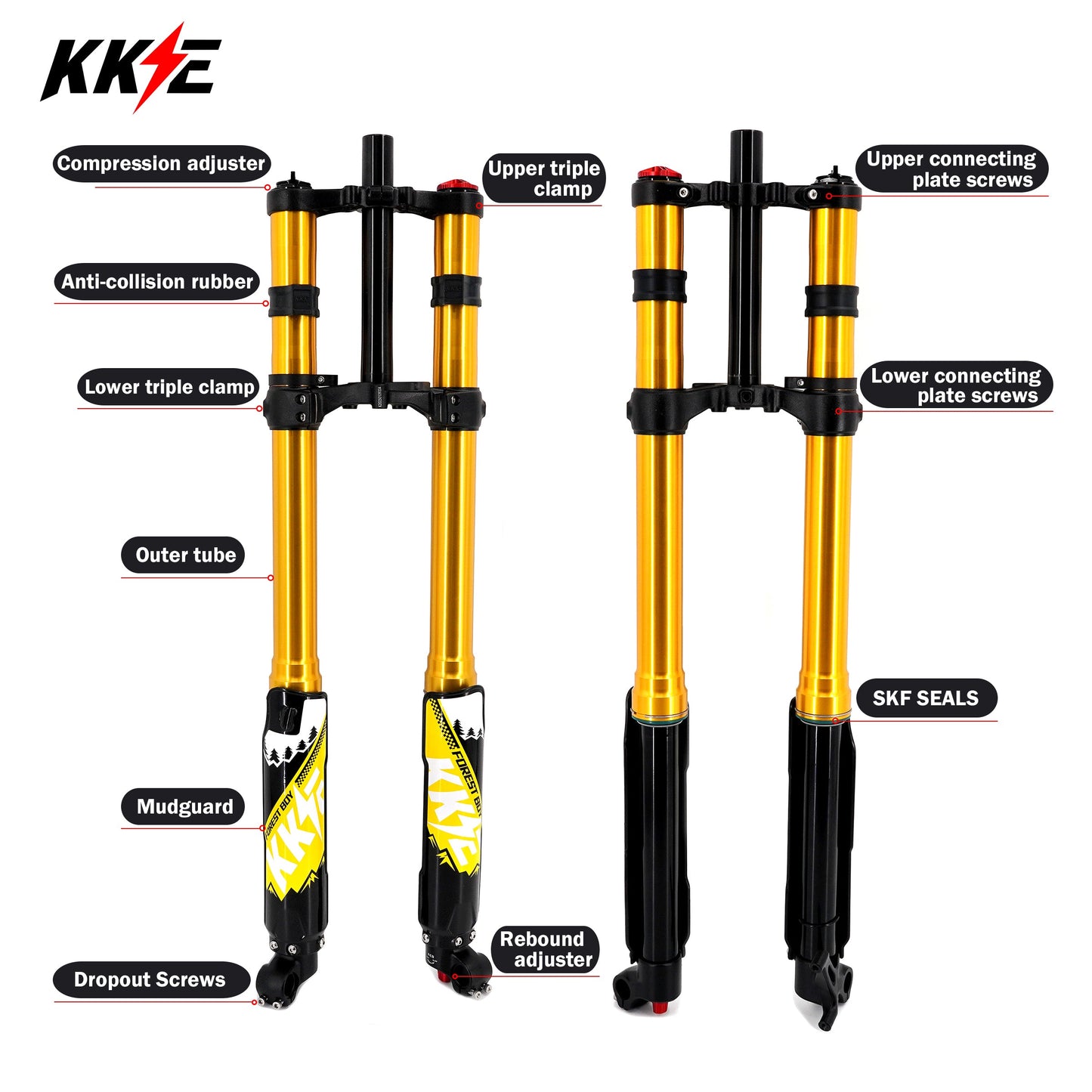35mm Front Suspension Fork – Upgraded 5.5 | Sur Ron, Talaria, E-Ride Pro SS | By KKE
