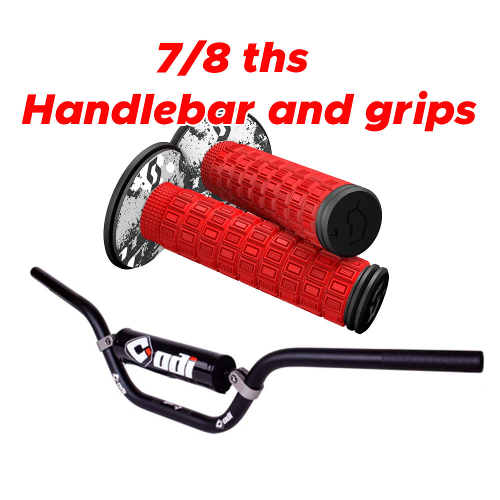 ODI Podium 7/8" Handlebars + SCOTT Mellow Grips Bundle | for Altis Sigma, RTR, Apollo RFN & more