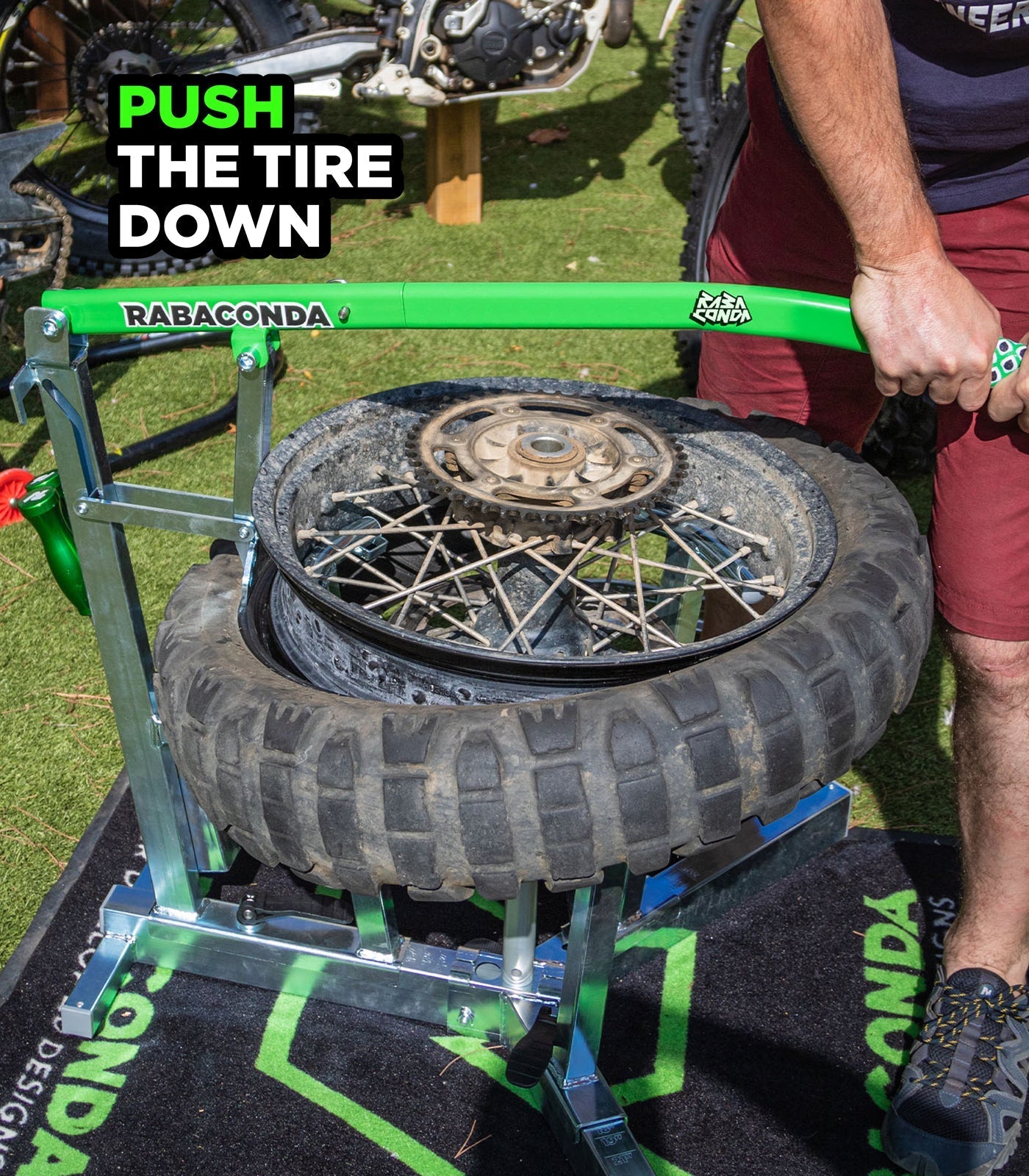 Rabaconda Dirt Bike, E-Moto, and Dual Sport Tire Changer Tool (Full Kit)