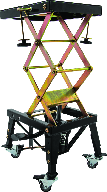 BikeMaster MX Scissor Lift with Wheels | 350 lb Dirt Bike Maintenance Stand