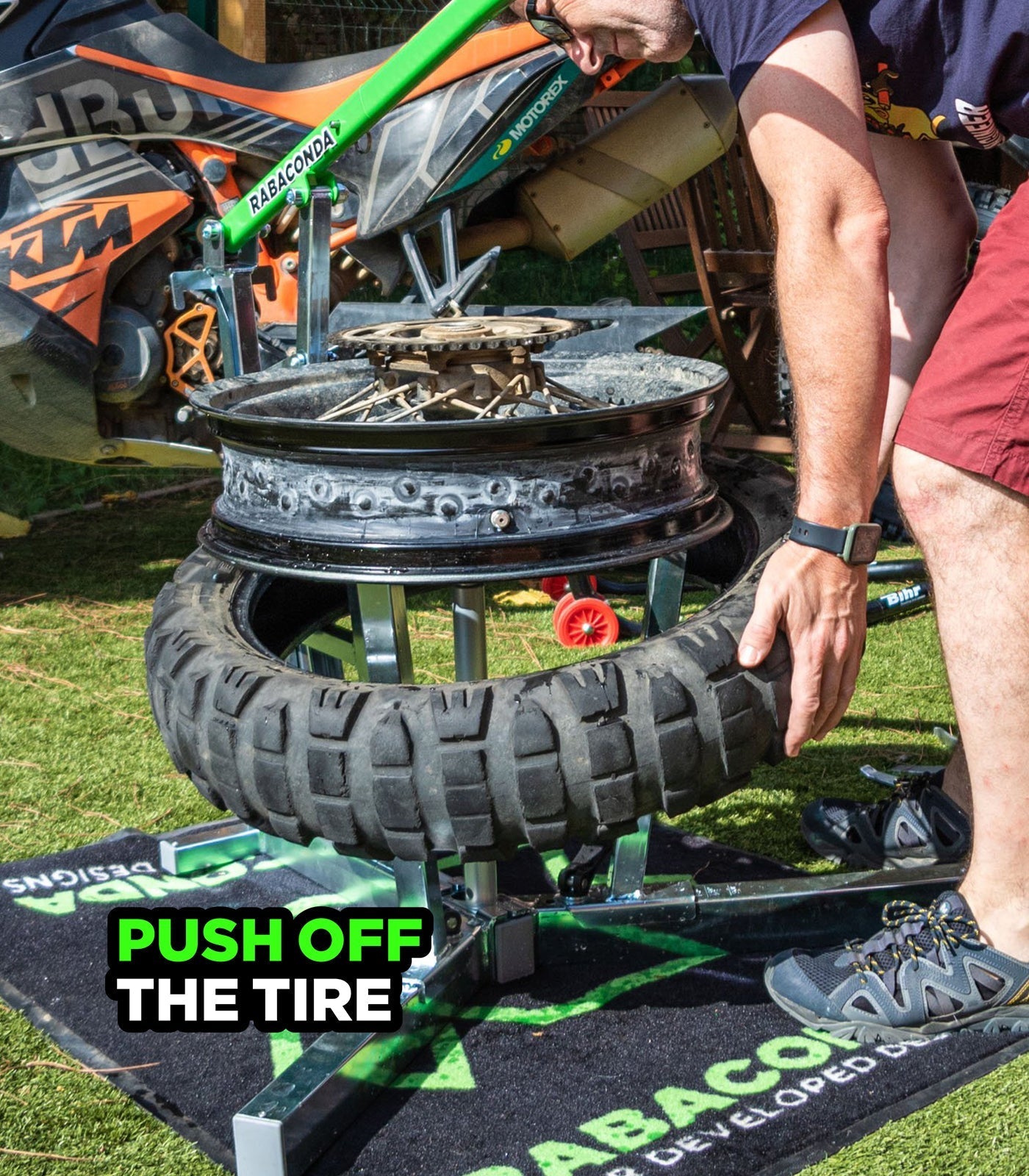 Rabaconda Dirt Bike, E-Moto, and Dual Sport Tire Changer Tool (Full Kit)