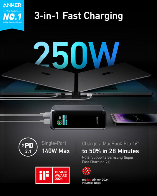 Anker Prime 27,650mAh Power Bank & 100W Base | Phones, Cameras & Laptops