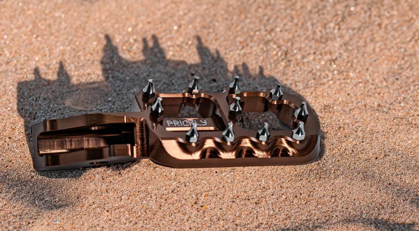 Titanium Footpeg Cleats | Prickly Footpegs | By Prickly Motorsports