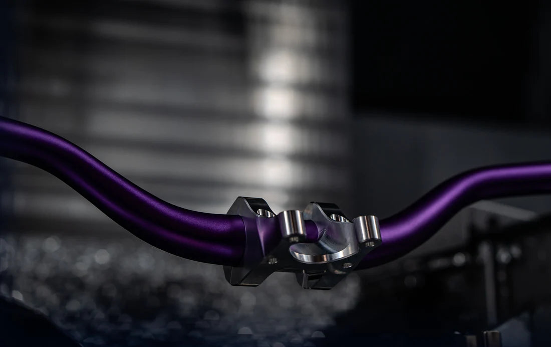 Prickly Handlebar & Bar Mount Combo with SCOTT Mellow Grips | Handle bar Kit | by Prickly Motorsports & SCOTT | for Emoto