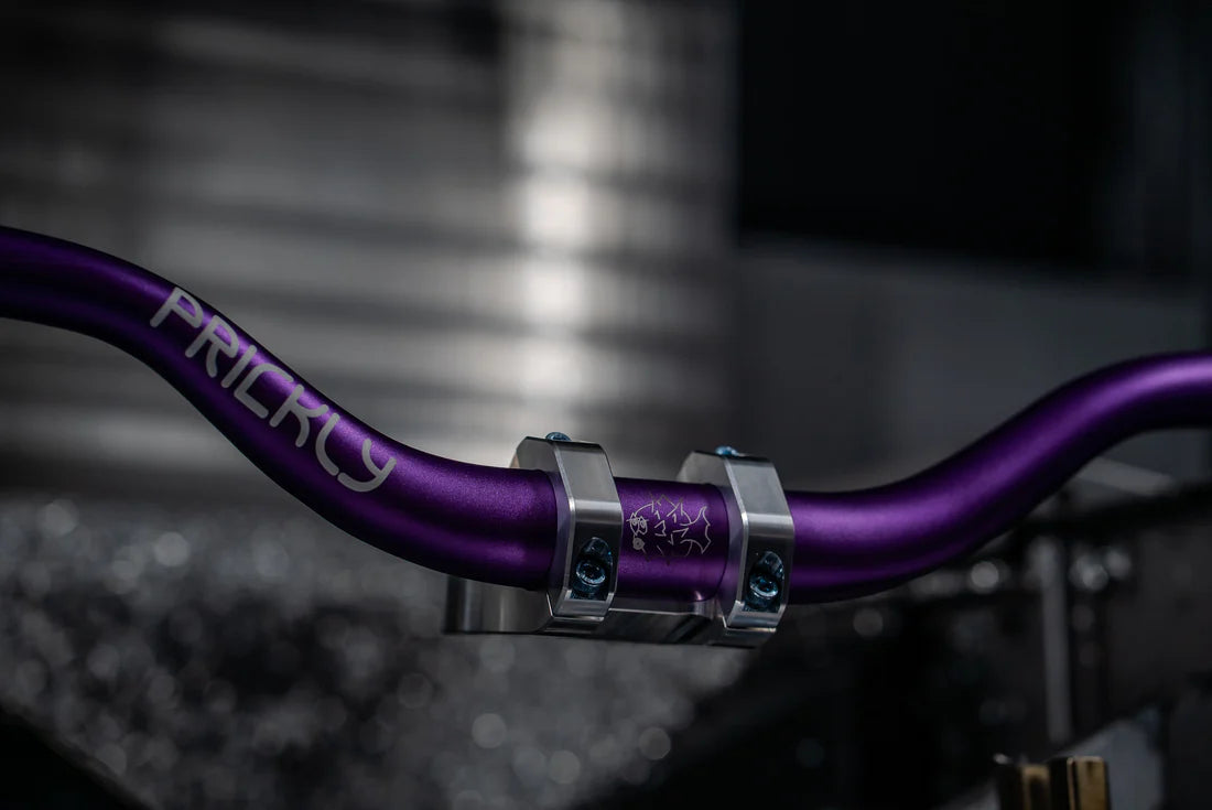 Prickly Handlebar & Bar Mount Combo with SCOTT Mellow Grips | Handle bar Kit | by Prickly Motorsports & SCOTT | for Emoto