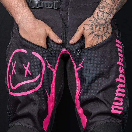 Numbskull Menace Moto Pant 2.0: Neon Pink | Technical Riding Pants