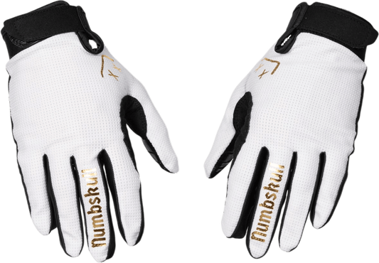 Menace Moto/MTB Gloves 2.0: White/Gold