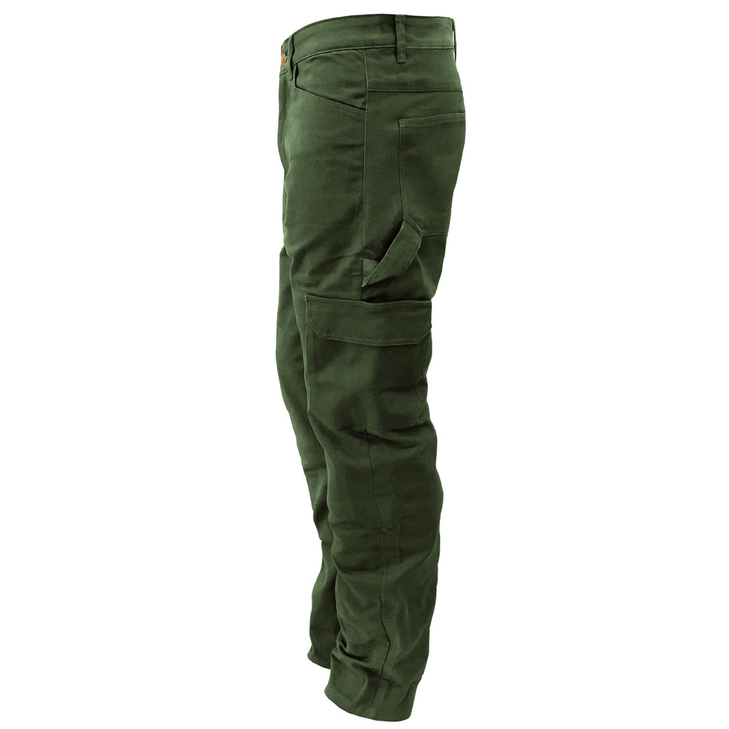 Loose Fit Cargo Pants - Army Green with Pads - REVRides