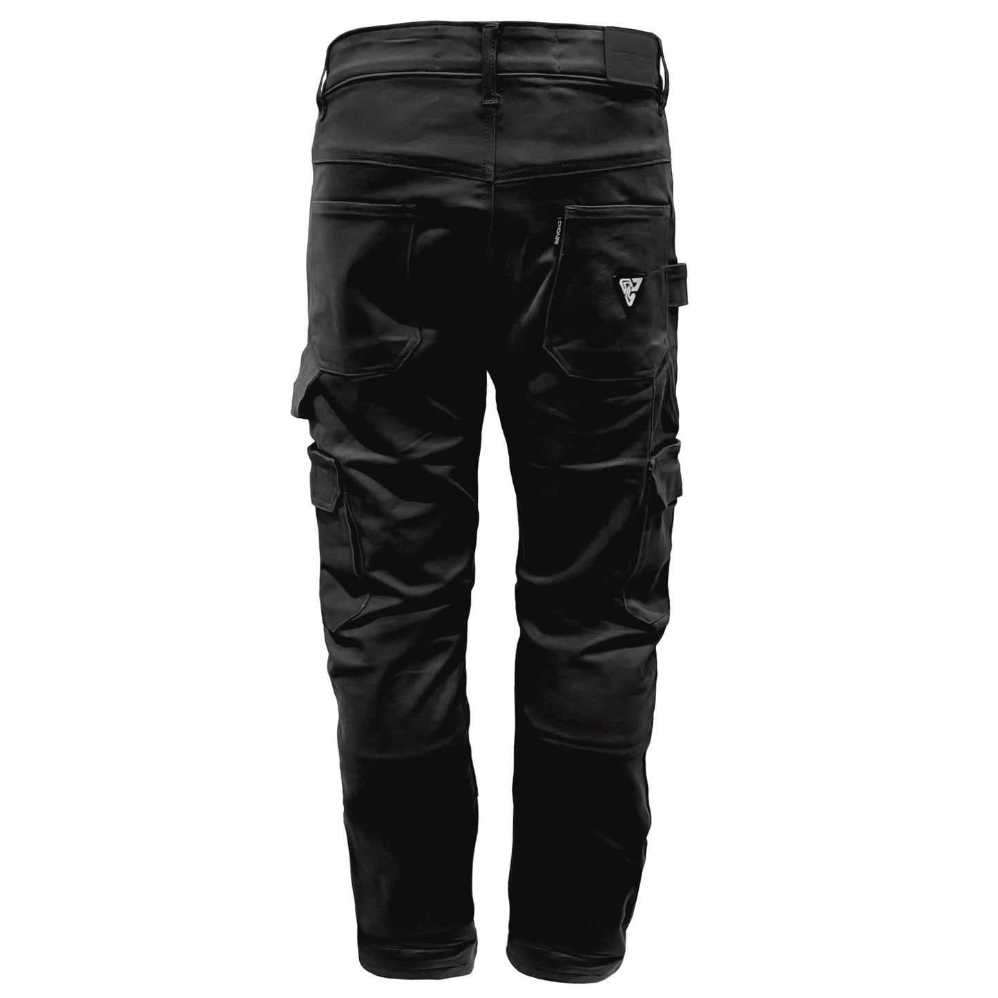 Loose Fit Cargo Pants - Black with Pads - REVRides