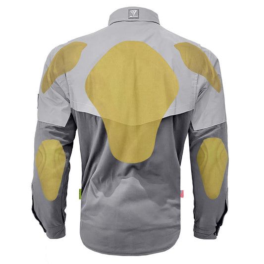 Flannel Reflective Shirt “Twilight Titanium" - Gray with Pads