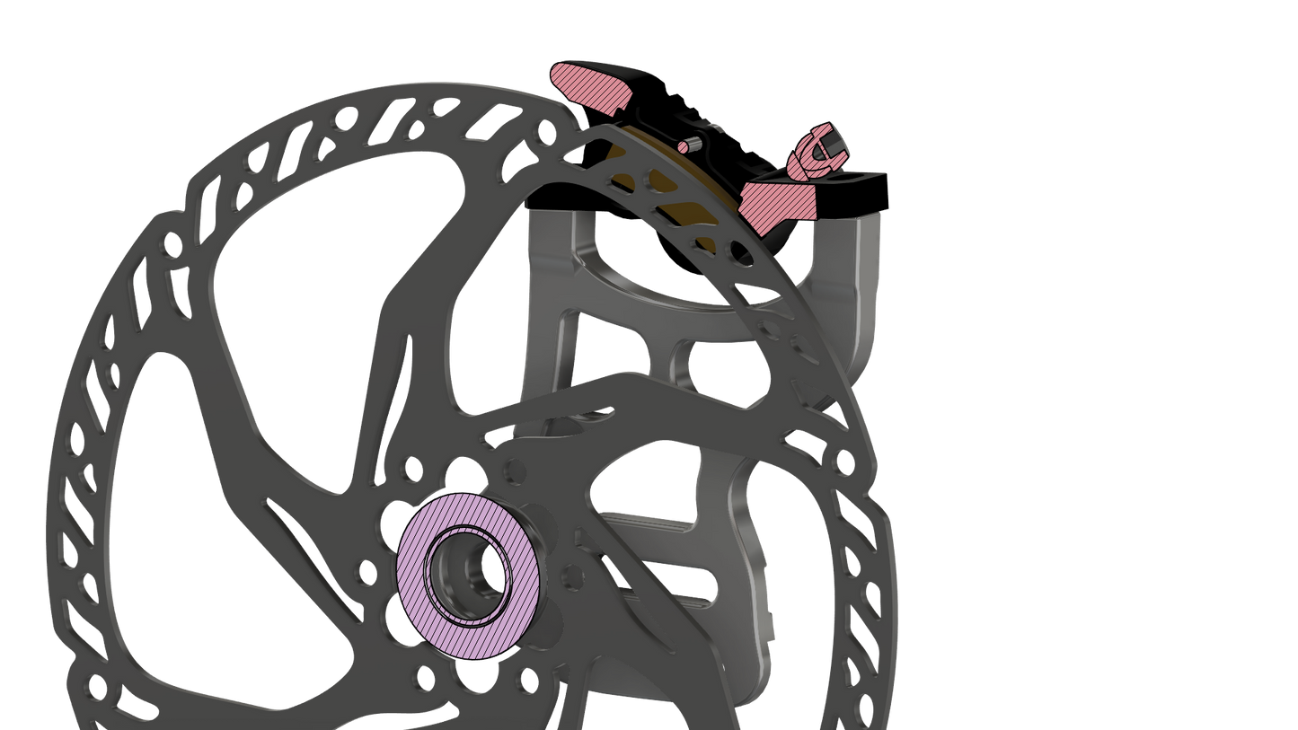 220mm Rear Caliper Mount by Prickly Motorsports