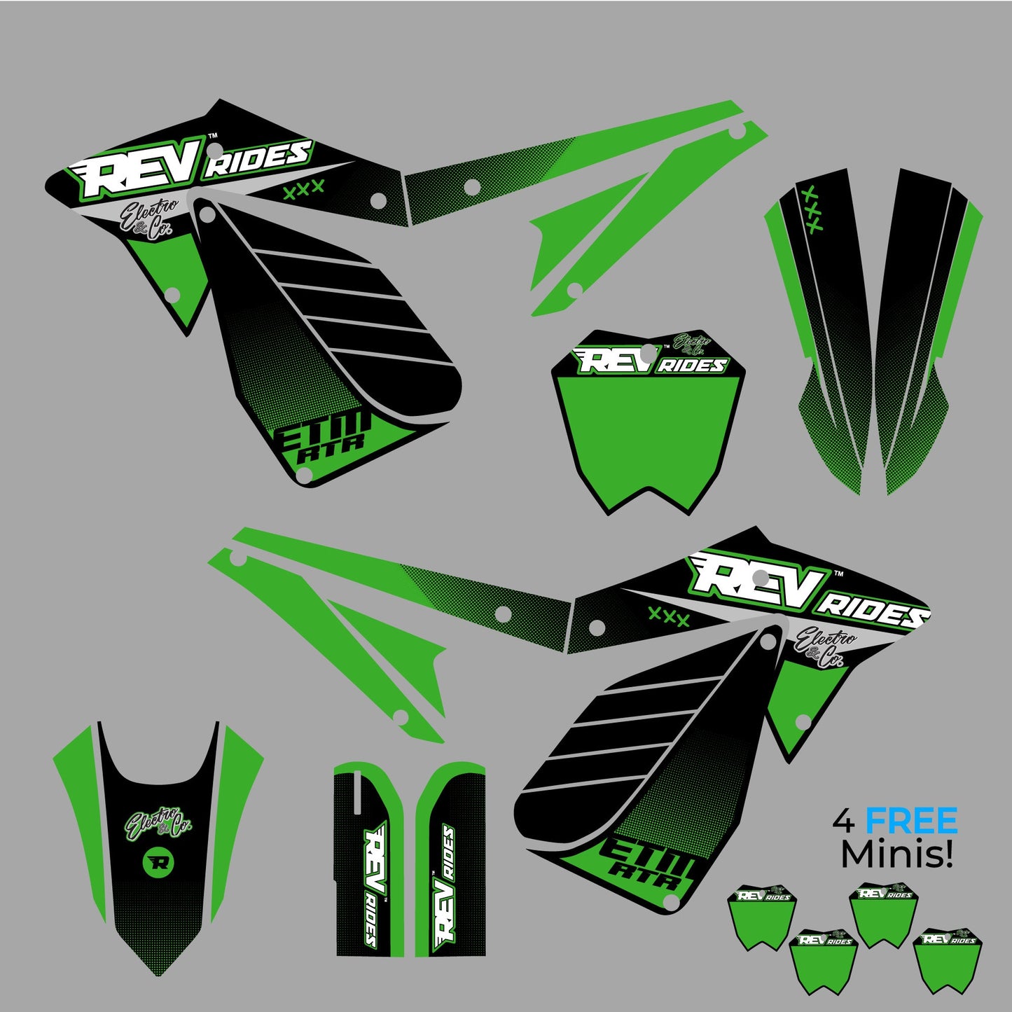 Electro & Co ETM RTR Graphics & Decal Sets | Multiple Colorways Available