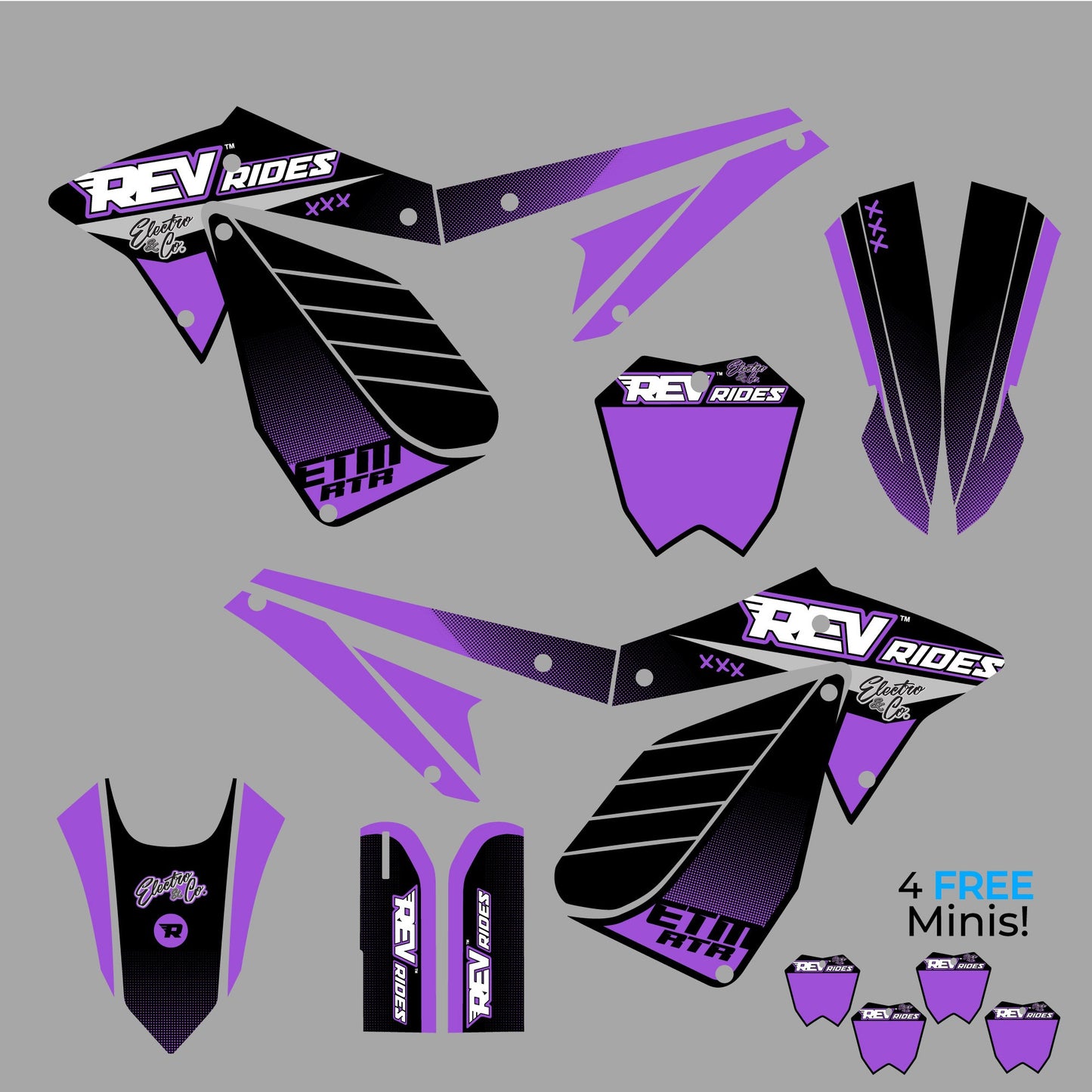 Electro & Co ETM RTR Graphics & Decal Sets | Multiple Colorways Available