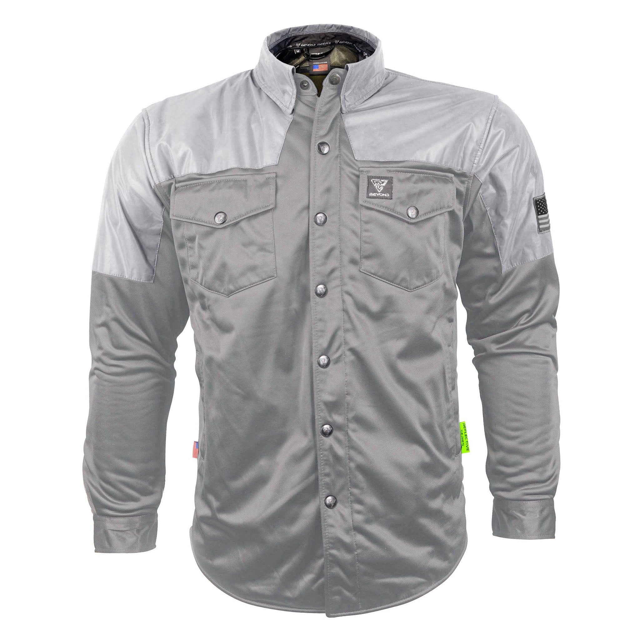 reflective dress shirt Men's Hi-Visibility Short Sleeve Work Shirt