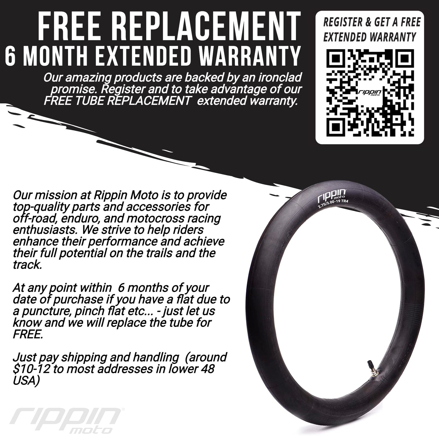 110/100-18 (4.5 x 18) Heavy Duty 18" Inner Tube 3mm Thick - REVRides