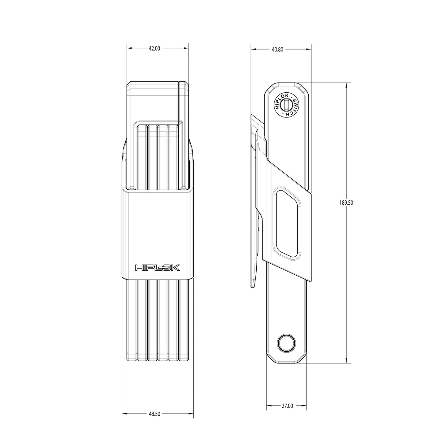 Hiplok SWITCH Folding Bike Lock Compact - For E-Bikes, E-scooters, E-motos