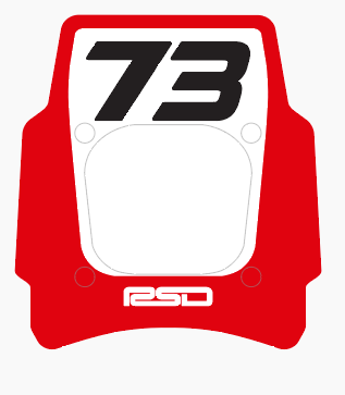 Front Headlight plate Replica decal For Super73 Rx / Adventure
