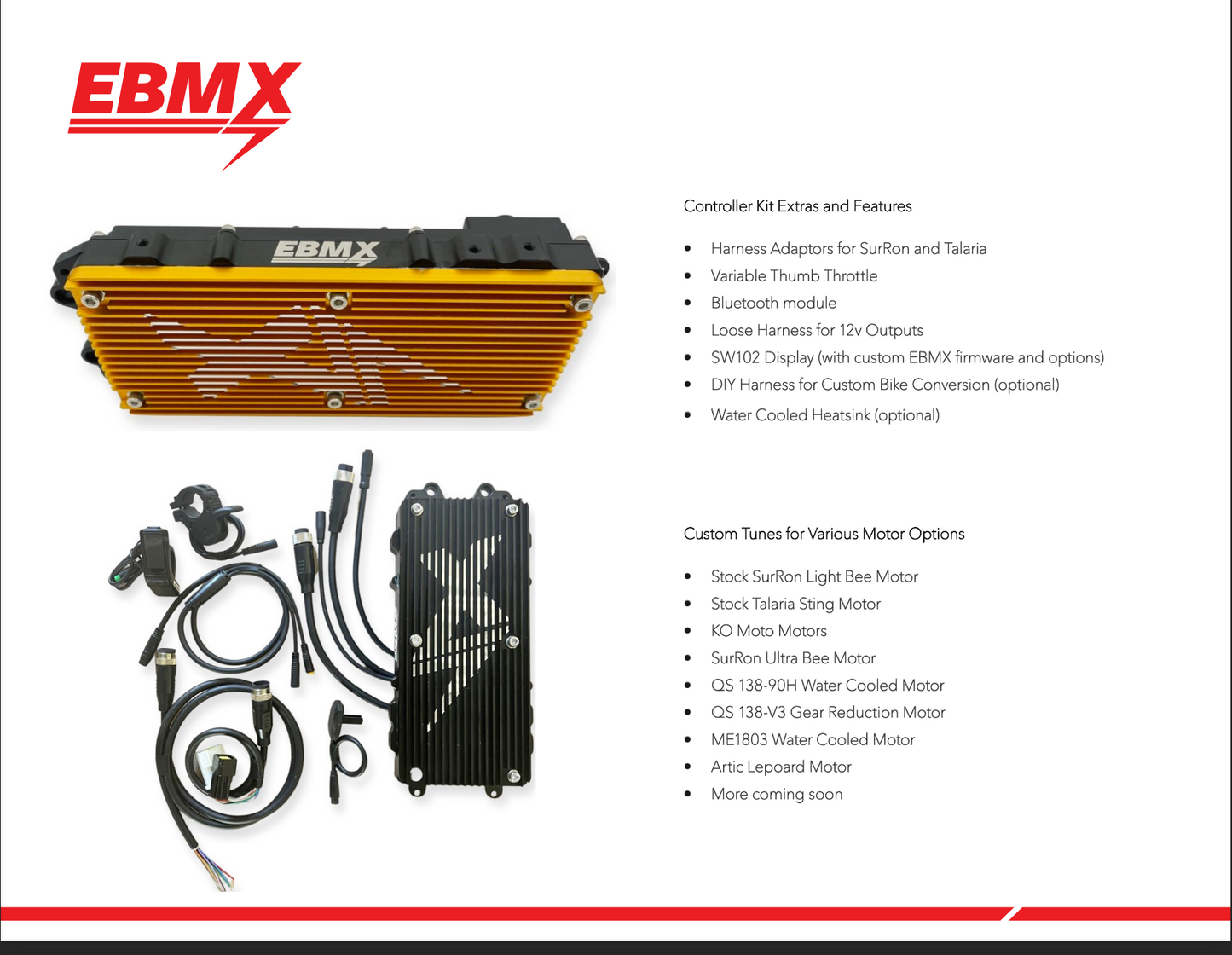 EBMX X-9000 V2 Controller & Wiring Harness for E Ride Pro, Sur-Ron & Talaria (Full Kit)
