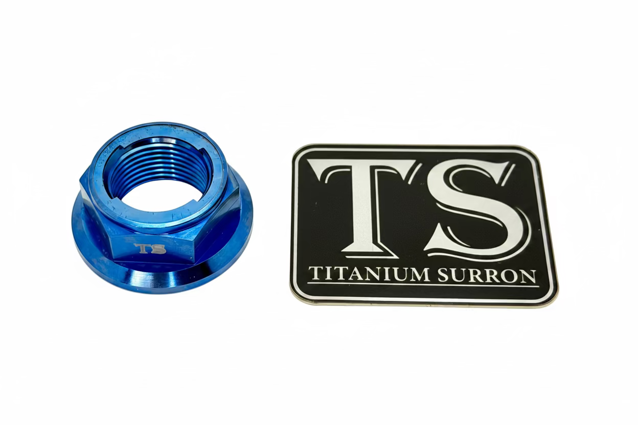 Titanium Rear Axle Nut - E-Moto - M12 / M14 Metal Locking Nut