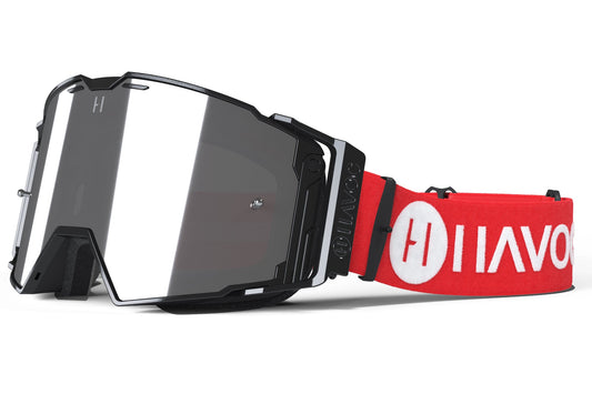 Helios Goggles | Havoc x Surronster Black and Silver Mirror | Off-Road and Motocross Riders