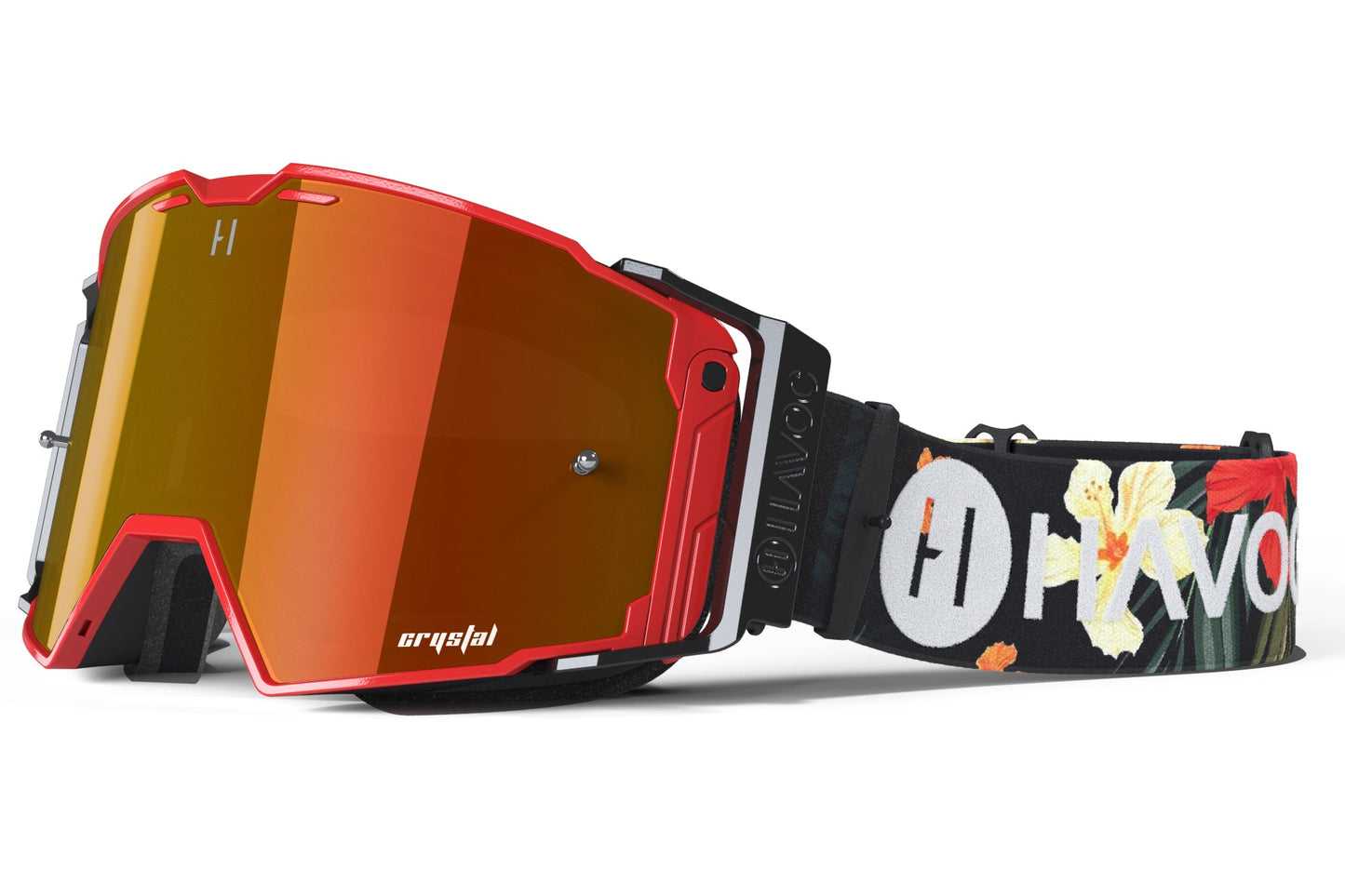 Tropical Helios Goggles | Havoc Red Crystal HD | Off-Road and Motocross Riders
