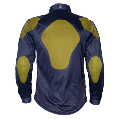 Ultra Protective Shirt - Dark Navy Blue Solid with Pads - REVRides
