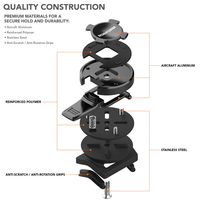 ROKFORM UNIVERSAL SPORT SERIES BIKE PHONE MOUNT For Emoto / Ebike / Escooter