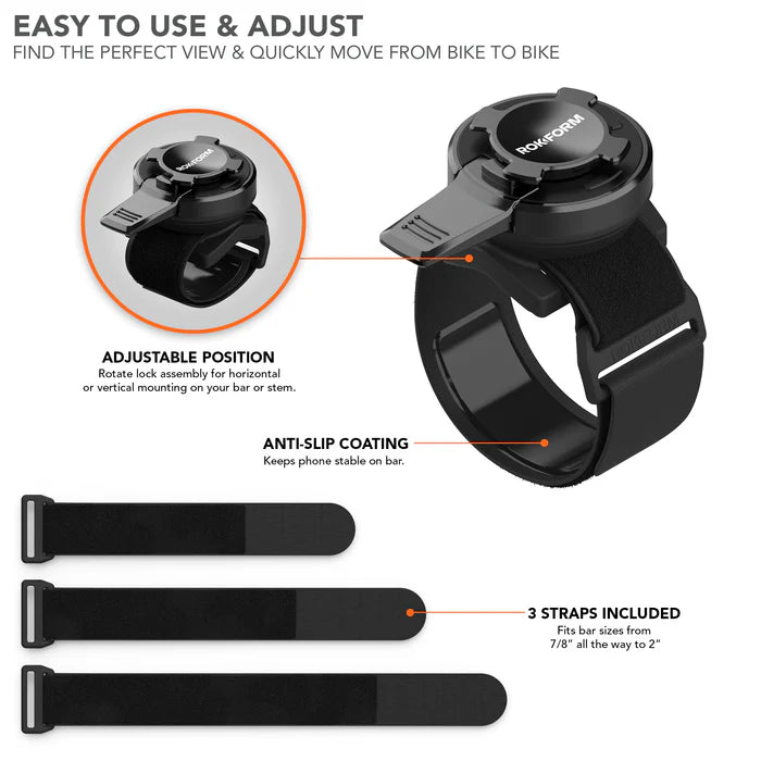 ROKFORM UNIVERSAL SPORT SERIES BIKE PHONE MOUNT For Emoto / Ebike / Escooter
