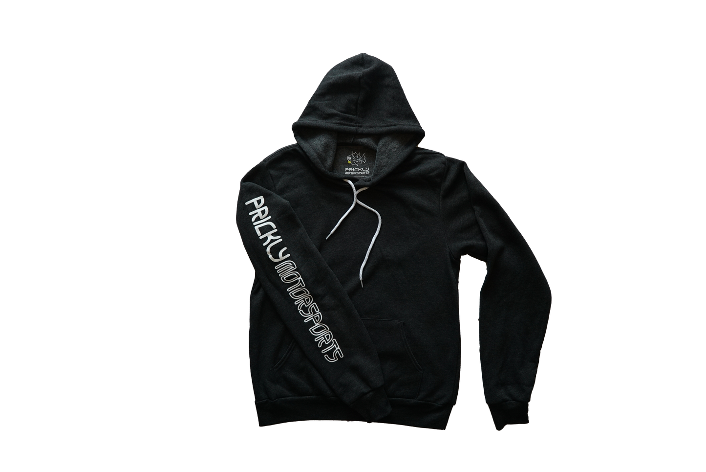 Fleece Hoodie | Prickly Sleeve Logo & Fish Back | By Prickly Motorsports