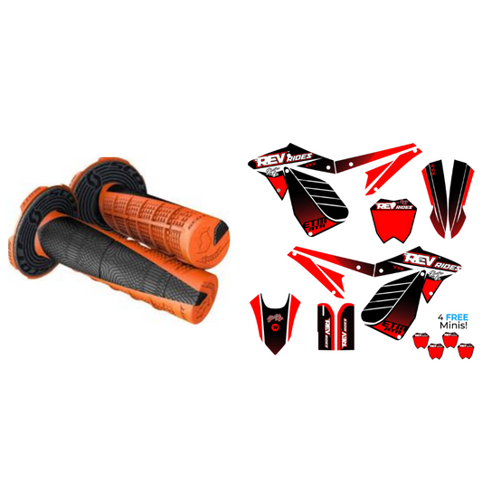 SCOTT Deuce grips & ETM RTR Decal Set | for ETM RTR