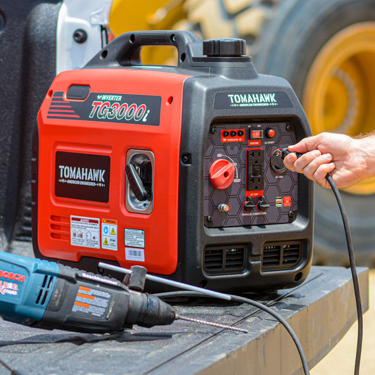 Tomahawk TG3000i 3000W Inverter Generator | Super Quiet E-Moto Charging, & Backup Power