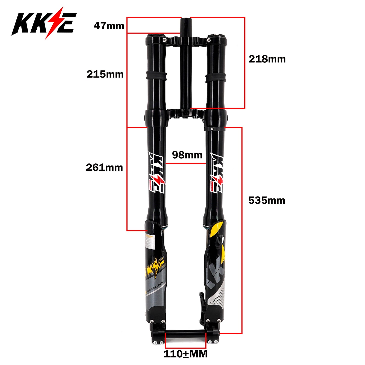 KKE 37MM Aluminum Front Fork Suspension Kit Fit SURRON Light Bee, E-Ride Pro-SS, Talaria Sting MX3/MX4/R