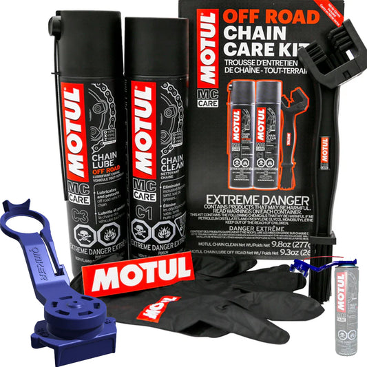 Motul Off-Road Chain Care Kit — With Oinker Precision Applicator | For All E-Moto Platforms