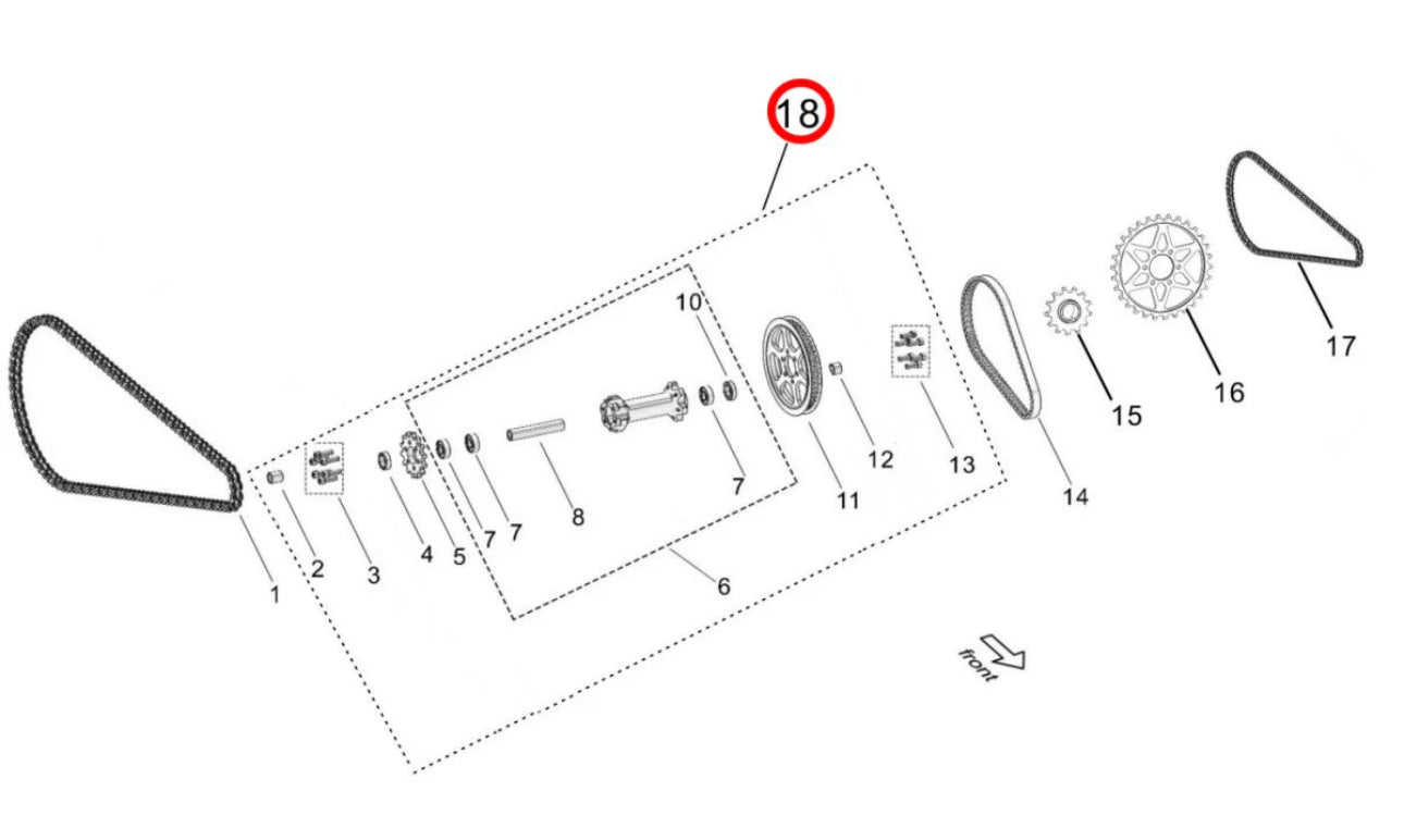 OEM Complete Jackshaft Assembly for Surron LBX, ERide pro, and Segway