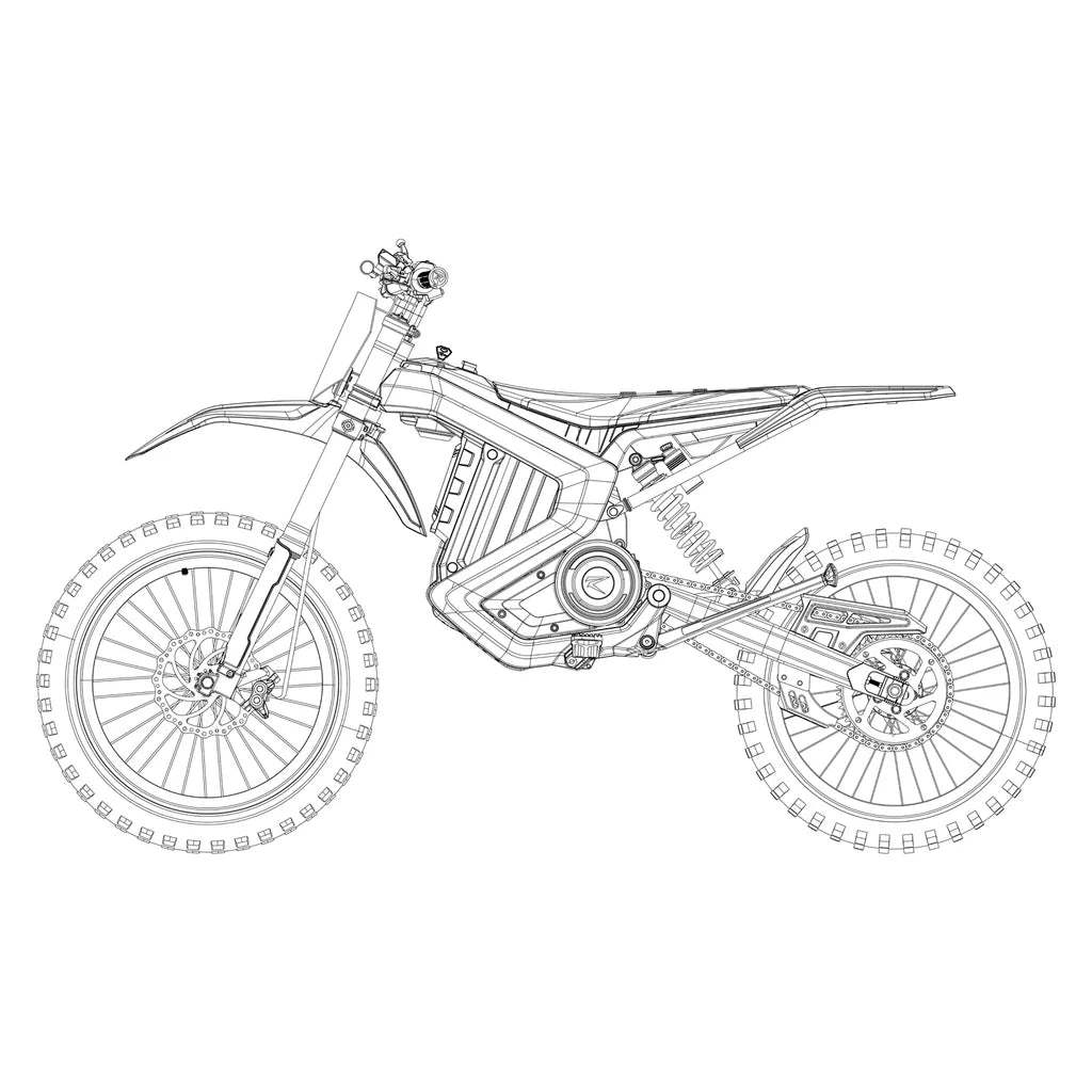 RAWRR Mantis X | 72V 30Ah 6.5kW 50mph | Electric Dirt Bike