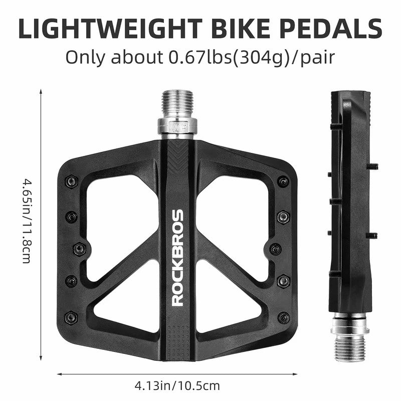 ROCKBROS 9/16" Nylon Fiber Pedals | Electric Mountain & Commuter Bikes