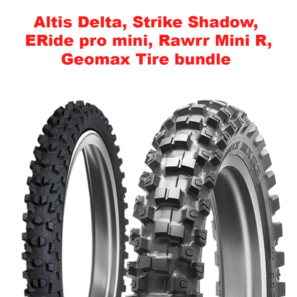 DUNLOP GEOMAX MX53 フロントリヤセット Dunlop Geomax MX34 Front + MX53 Rear Tire Bundle | For Pit Bikes