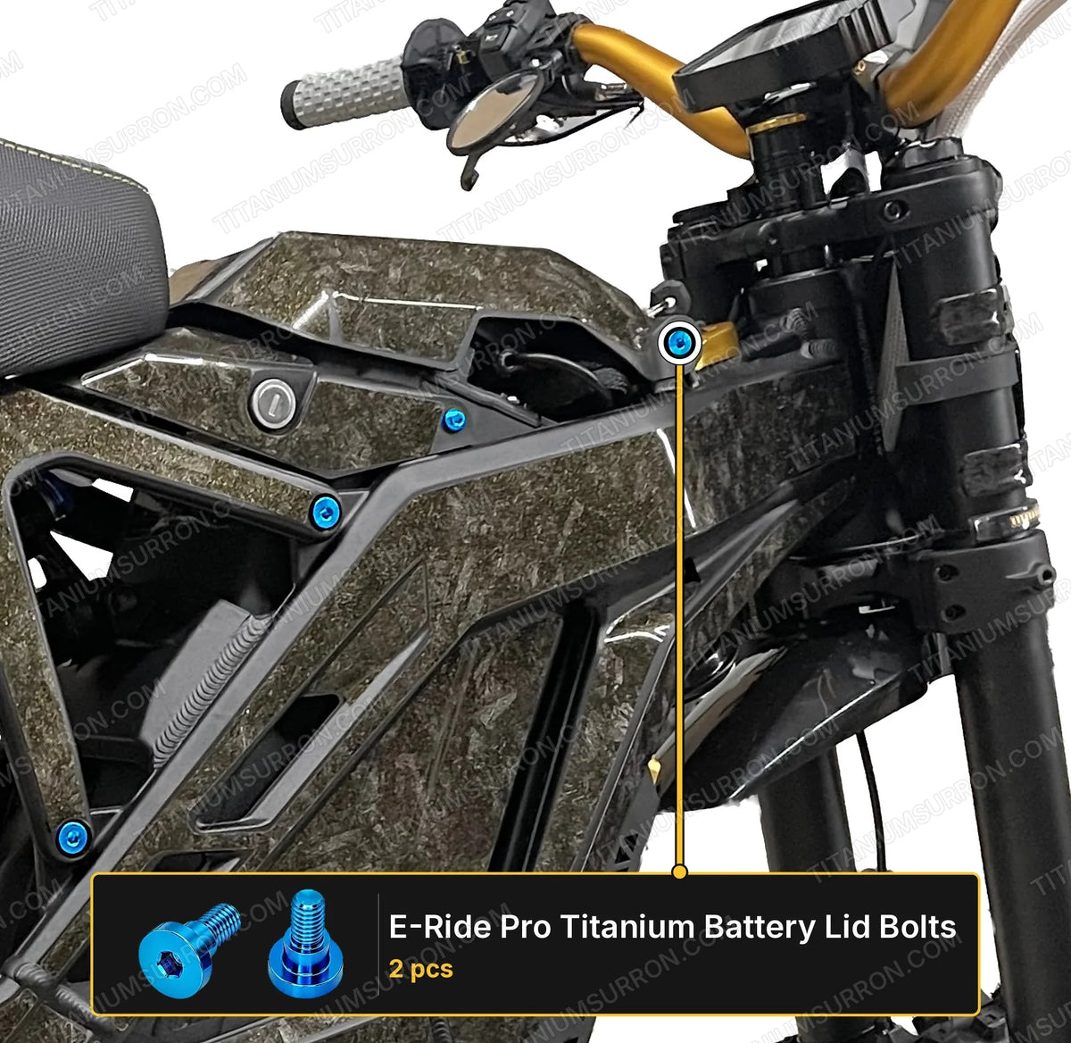 E-Ride Pro SS and S- Titanium Battery Lid Bolts (Two Pcs)