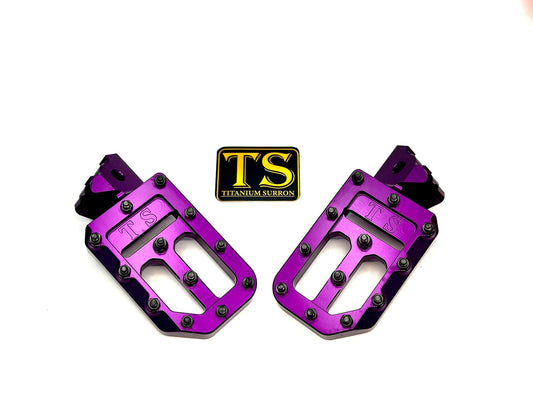 Titanium Surron Custom Foot Pegs | Surron-Style Light E-Moto