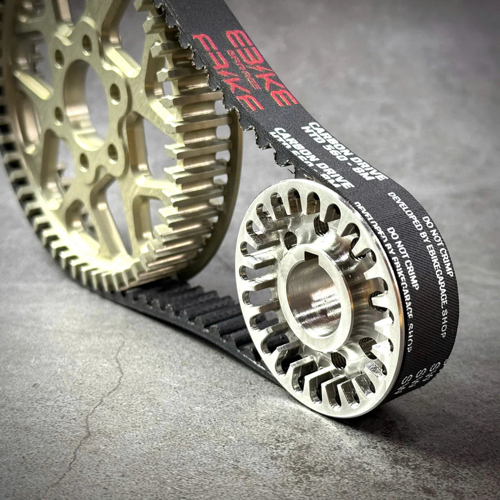 CNC Billet Primary Pulley + Belt Kit | Surron, E-Ride Pro S/SS, 79 Bike Falcon S | By EBG