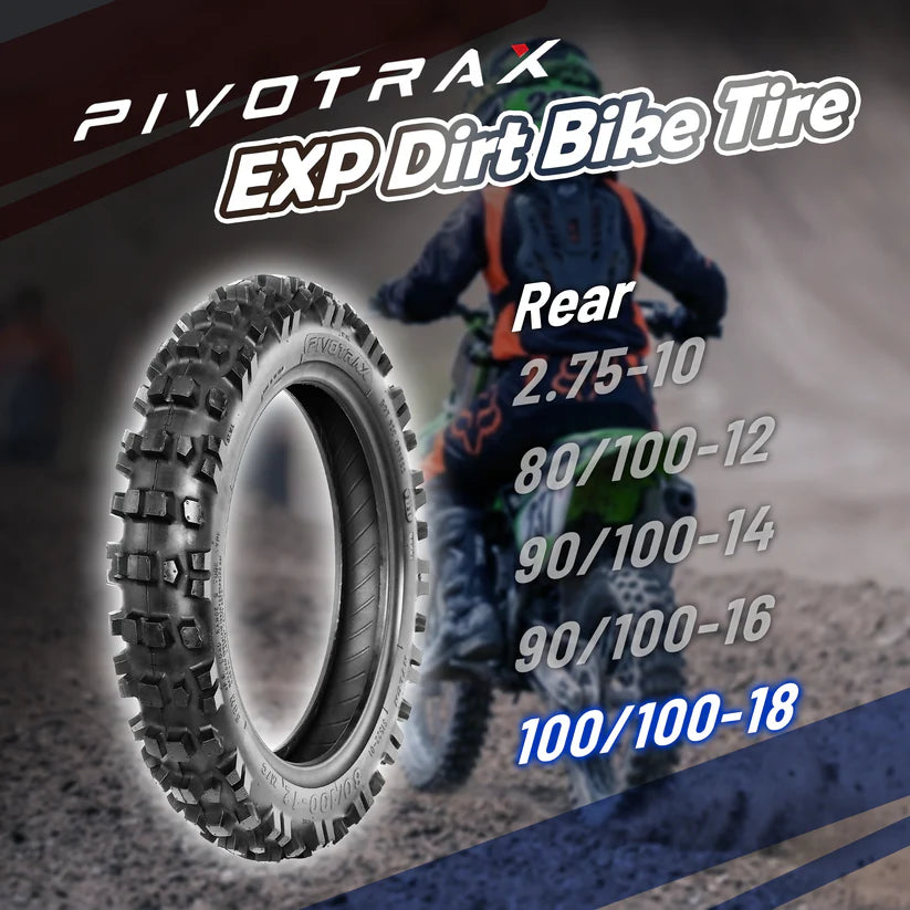 Pivotrax EXP Rear Dirt Bike Tire | Pit Bikes, E-Motos and Motocross