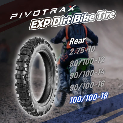 Pivotrax EXP Rear Dirt Bike Tire | Pit Bikes, E-Motos and Motocross