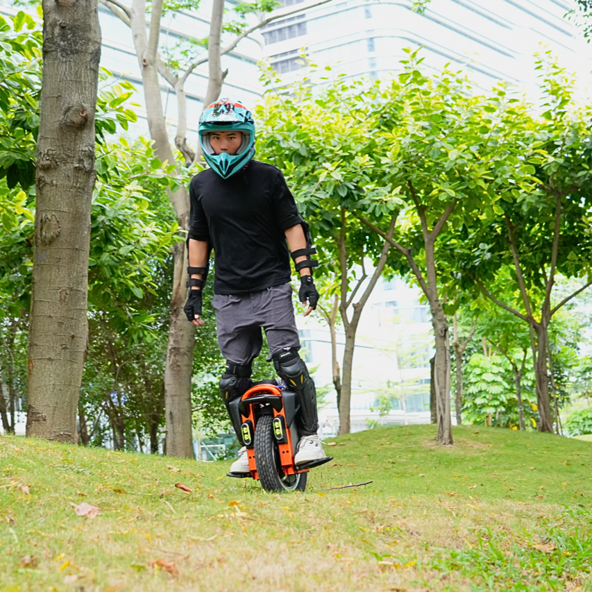 offroad riding on King Song S16 electric unicycle