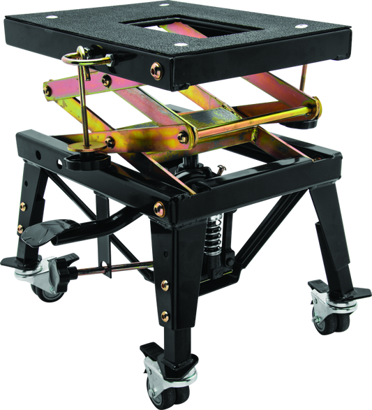 BikeMaster MX Scissor Lift with Wheels | 350 lb Dirt Bike Maintenance Stand