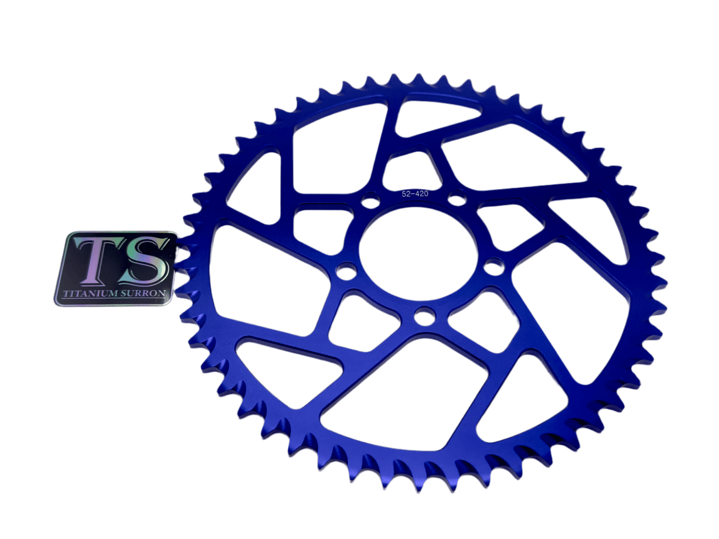 52 Tooth Hardened Aluminum 420 Sprocket for E-moto | By Titanium surron
