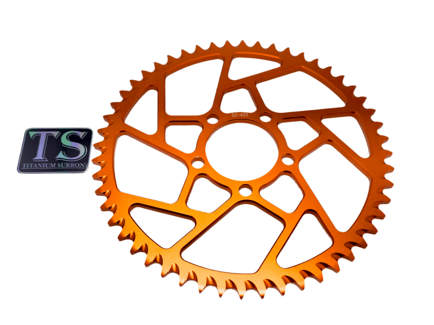 52 Tooth Hardened Aluminum 420 Sprocket for E-moto | By Titanium surron