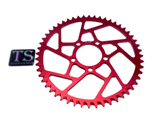 52 Tooth Hardened Aluminum 420 Sprocket for E-moto | By Titanium surron