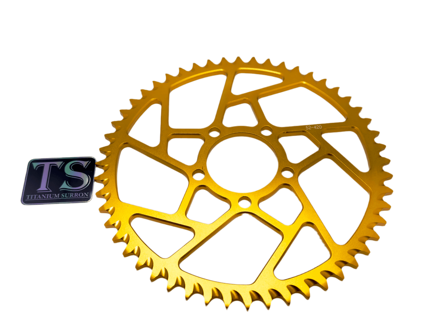 52 Tooth Hardened Aluminum 420 Sprocket for E-moto | By Titanium surron