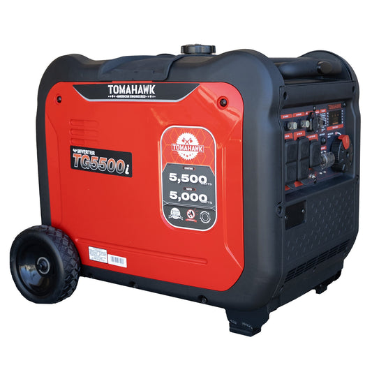 Tomahawk TG5500i 5500W Inverter Generator | E-Moto Charging, 120V/240V & Backup Power