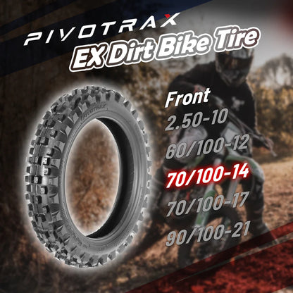Pivotrax EX Front Dirt Bike Tire | Off-Road, Pit Bike and E-Moto Front Tire